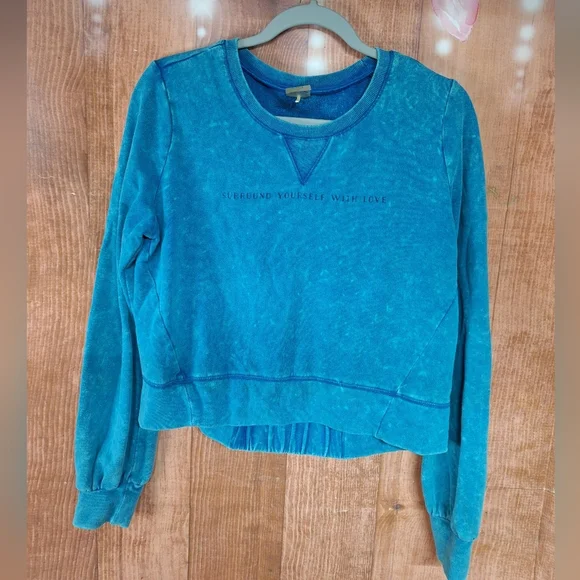 CALIA SIZE SMALL BLUE SWEATER - Picture 1 of 4